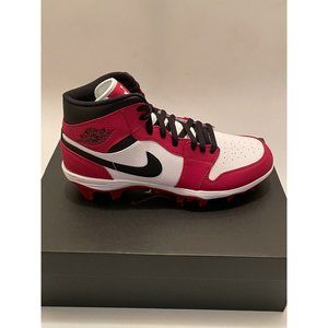 Nike Air Jordan 1 Mid TD Chicago Football Cleats FJ6805-106 Men’s